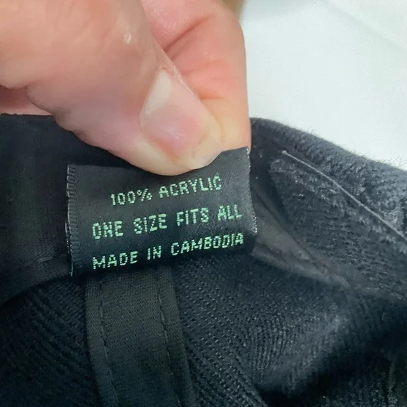 USA Men’s Embroidered American Flag Eagle Black Adjustable Closure Baseball Cap - Picture 12 of 14